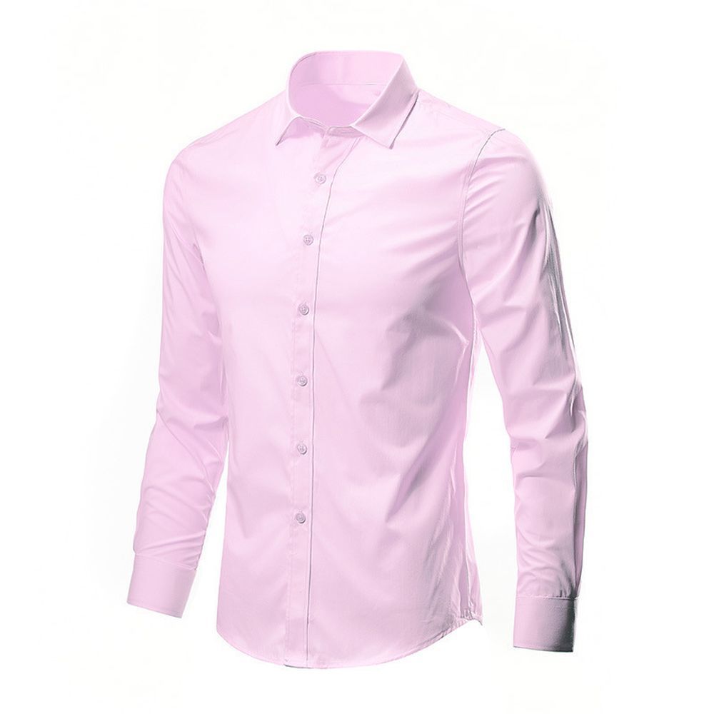 Solid Color Long-sleeved Slim-fit Formal Business Shirt